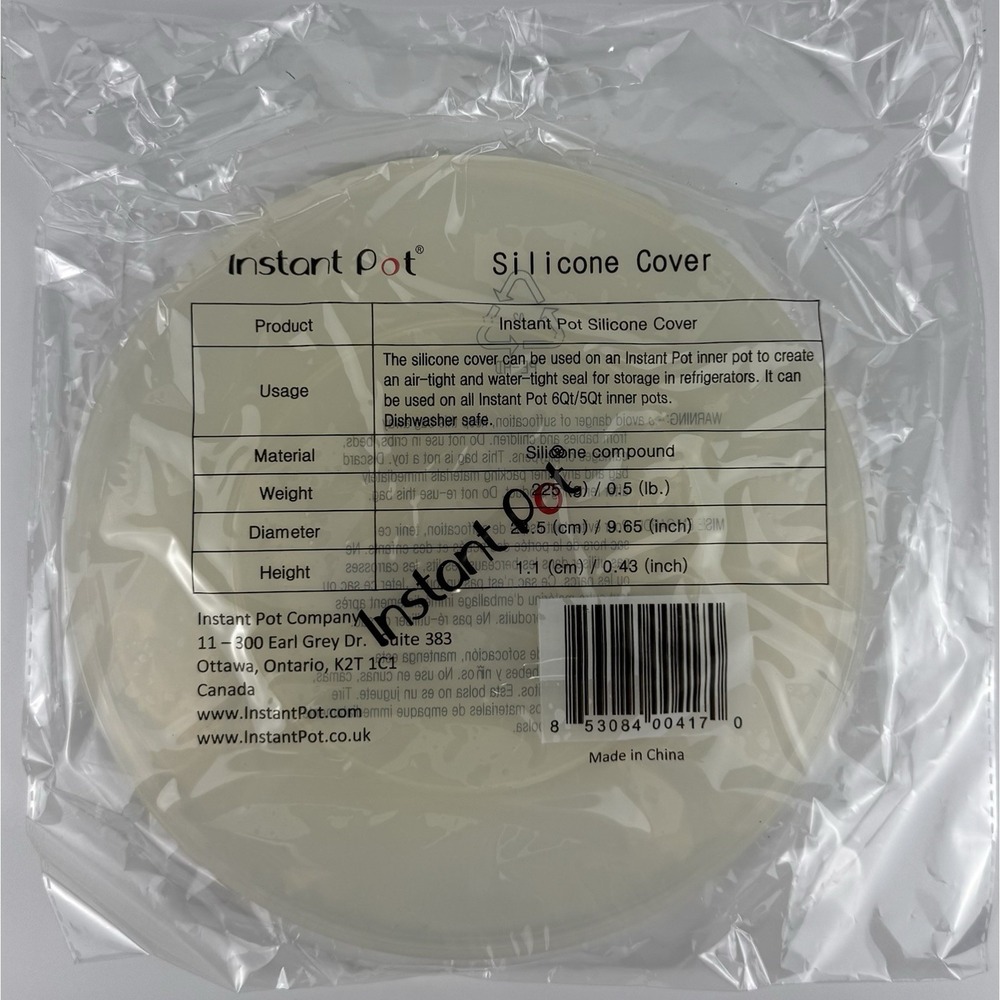 Genuine Instant Pot Silicone Cover Lid 6 Qt 5 Qt Air Tight Storage Cover NEW